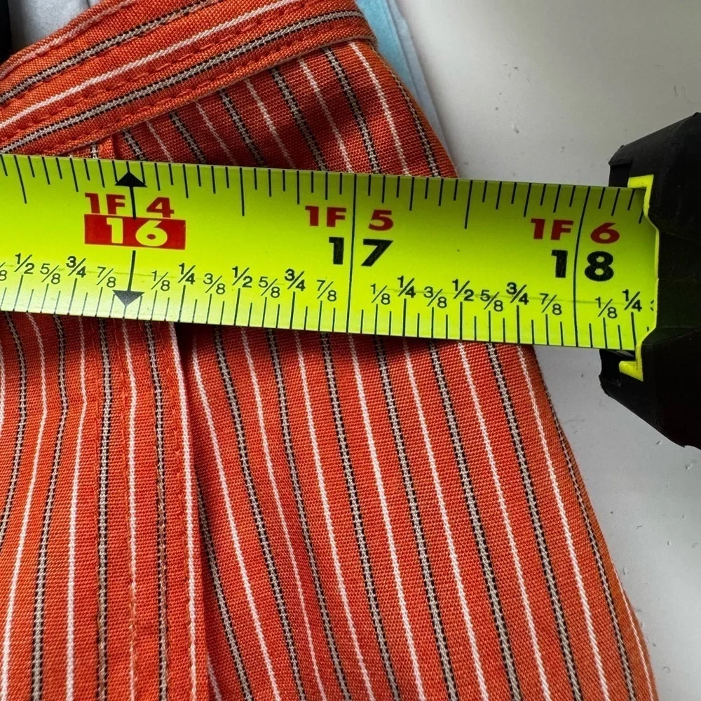 Express Orange Pleated Skirt